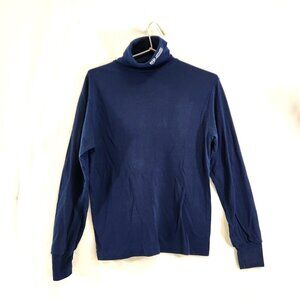 VTG Whistler Blackcomb Mountain Turtleneck Long Sleeved Shirt Mens Size L Blue